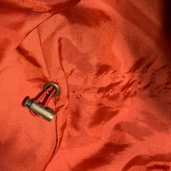 Coldwater Creek Orange Button Front Jacket XS Ruched Sleeve Fall Coat - Picture 7 of 7